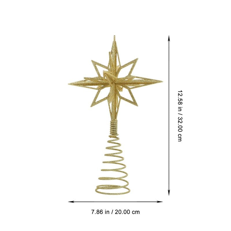 Brad de Crăciun cu sclipici auriu/argintiu Stele de fier Decoratiuni de Crăciun pentru casă Ornamente pentru brad de Crăciun Anul Nou 2021