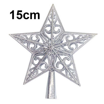 15/20 cm kuldne/punane/hõbedane jõulupuu ülaosaga õõnes täht koju Jõulude uusaastakaunistusteks peoks meisterdamise tarvikud Navidad 2022 Uus