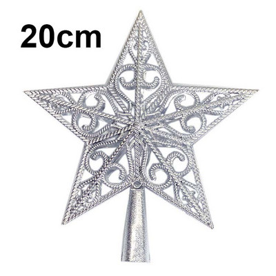 15/20 cm kuldne/punane/hõbedane jõulupuu ülaosaga õõnes täht koju Jõulude uusaastakaunistusteks peoks meisterdamise tarvikud Navidad 2022 Uus