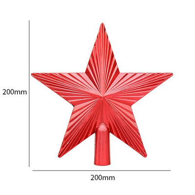 Brad de Crăciun Top Star Ornamente de Crăciun cu sclipici auriu Steaua strălucitoare cu cinci colțuri Decorații pentru brad de Crăciun Ornamente de Anul Nou 2023