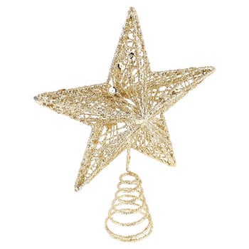 Коледна елха Topper Iron Art Ornament Tree Star за Коледа Коледна елха звезда navidad decoration noel (розово злато)