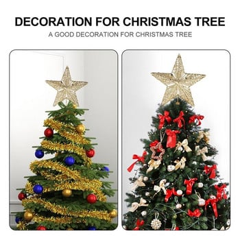 Коледна елха Topper Iron Art Ornament Tree Star за Коледа Коледна елха звезда navidad decoration noel (розово злато)