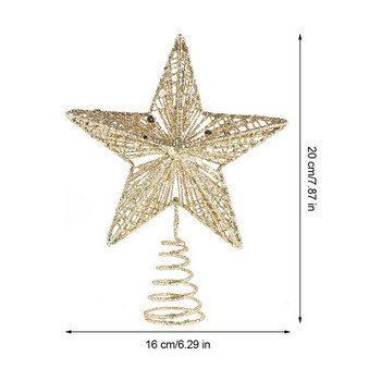 Коледна елха Topper Iron Art Ornament Tree Star за Коледа Коледна елха звезда navidad decoration noel (розово злато)