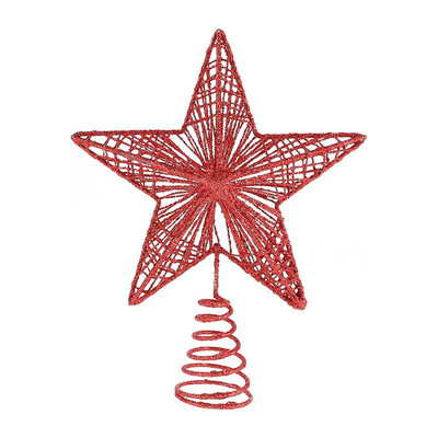 Jõulupuu ladva raudkunst ehispuu täht jõuludeks Jõulupuu ladva täht navidad kaunistus noel (Rose Gold)