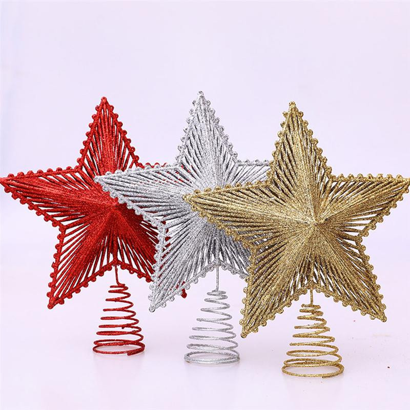 Svjetlucavi vrh božićnog drvca Izdubljena zvijezda Božićni dekor Potrepštine za zabave DIY Dodaci za ukrase za božićno drvce