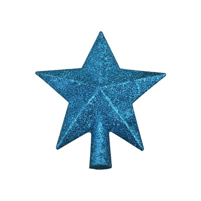 1gb Ziemassvētku zvaigžņu egles galotņu rotājumi mirdzoši piecstaru zvaigzne piekārti mājas dekori Ziemassvētku eglīšu galotņu rotājumi dāvanas 10 cm