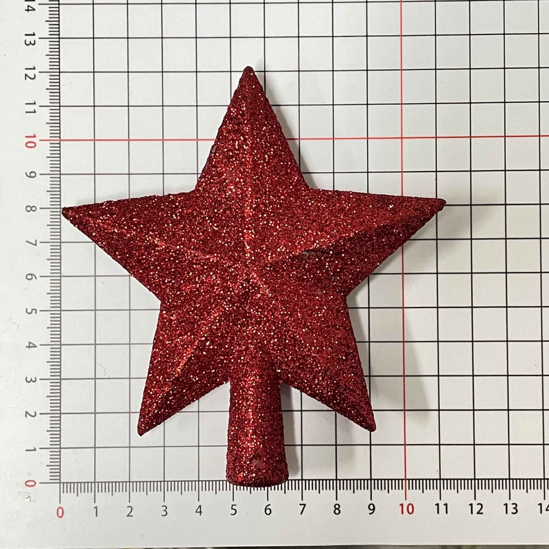 1gb Ziemassvētku zvaigžņu egles galotņu rotājumi mirdzoši piecstaru zvaigzne piekārti mājas dekori Ziemassvētku eglīšu galotņu rotājumi dāvanas 10 cm