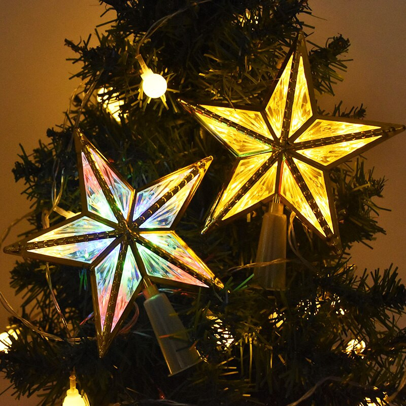 1buc 16/20cm brad de Crăciun stele de sus lampă cu LED strălucitoare stea de decorare pentru brad de Crăciun Rechizite pentru petrecere de Crăciun Navidad Noel 2023
