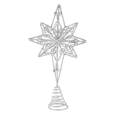 Zvjezdica od anisa Zlatna zvjezdica Božićni blagdanski vrh za drvce Iron Star Festival Dekoracija krošnji za kućnu zabavu bez svjetla