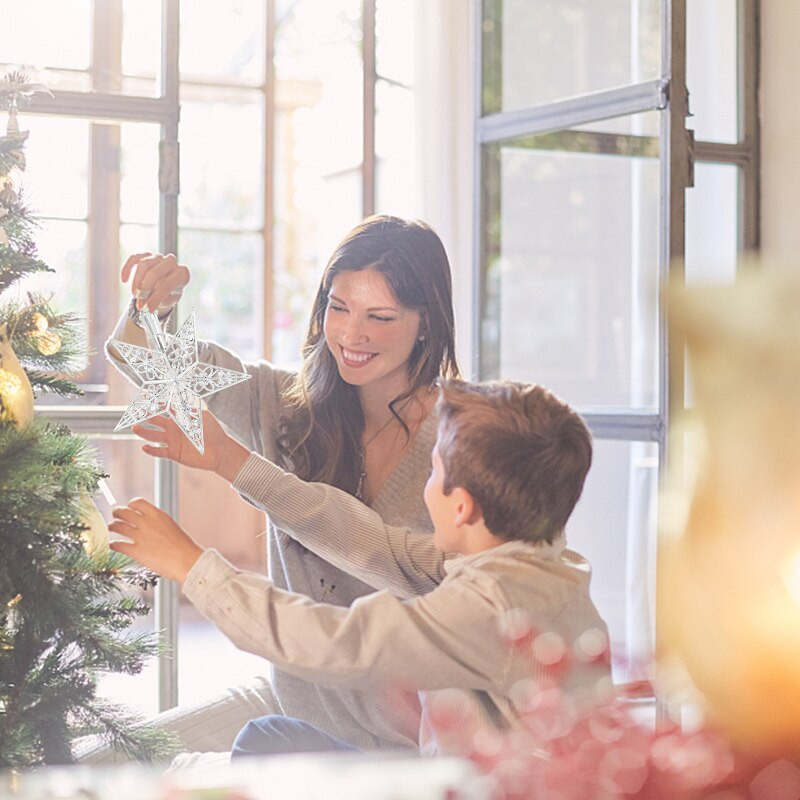 Peened rauast kunstikaunistused Kaunid puuladvatähelised jõulukuuse ladvad õõnsad viieharulised tähed jõulupeo kodukaunistused