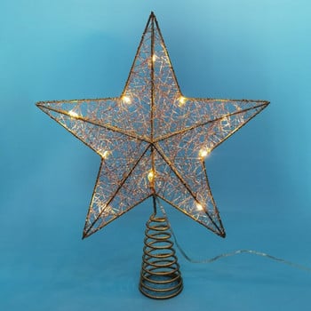 Коледна елха LED звезда Tree Topper Захранван от батерии Treetop Decoration Висяща коледна украса Коледна украса Topper Star