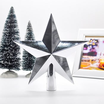 20 см коледна елха връхна звезда 3D петолъчна звезда коледна украса орнаменти работен плот Коледа Нова година 2022 navidad