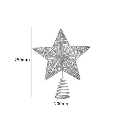 Brad de Crăciun cu sclipici auriu Decor stele de sus Decoruri pentagrame pentru casă Ornamente pentru brad de Crăciun Anul Nou 2023 Natal Noel