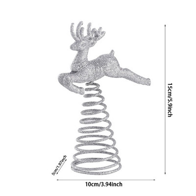 Brad de Crăciun cu sclipici auriu Decor stele de sus Decoruri pentagrame pentru casă Ornamente pentru brad de Crăciun Anul Nou 2023 Natal Noel