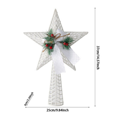 Brad de Crăciun cu sclipici auriu Decor stele de sus Decoruri pentagrame pentru casă Ornamente pentru brad de Crăciun Anul Nou 2023 Natal Noel