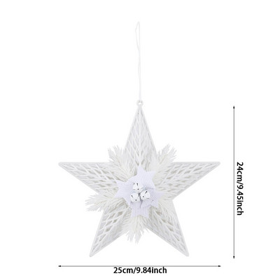 Brad de Crăciun cu sclipici auriu Decor stele de sus Decoruri pentagrame pentru casă Ornamente pentru brad de Crăciun Anul Nou 2023 Natal Noel