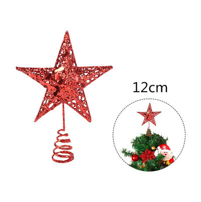 12 cm / 15 cm / 20 cm Kalėdų eglutė Geležinės žvaigždės viršus Išskirtinis geležinis meno ornamentas Naujųjų metų Kalėdų eglutė penkių taškų žvaigždės dekoro dovanos vaikams