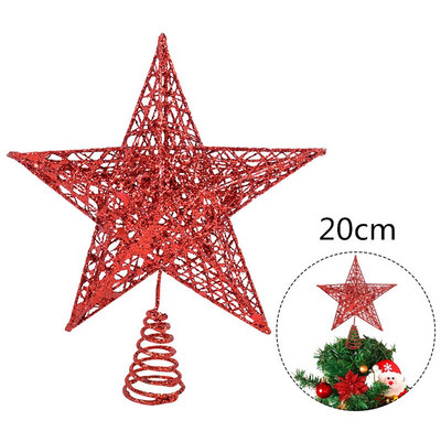 12 cm / 15 cm / 20 cm Kalėdų eglutė Geležinės žvaigždės viršus Išskirtinis geležinis meno ornamentas Naujųjų metų Kalėdų eglutė penkių taškų žvaigždės dekoro dovanos vaikams
