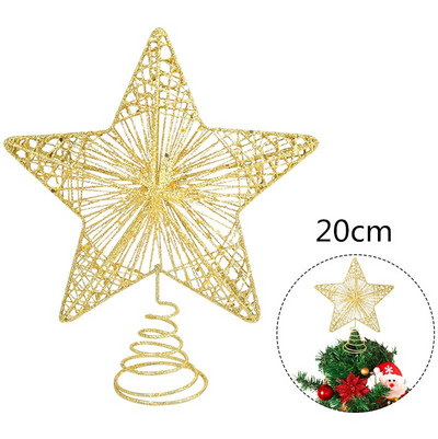 12 cm / 15 cm / 20 cm Kalėdų eglutė Geležinės žvaigždės viršus Išskirtinis geležinis meno ornamentas Naujųjų metų Kalėdų eglutė penkių taškų žvaigždės dekoro dovanos vaikams