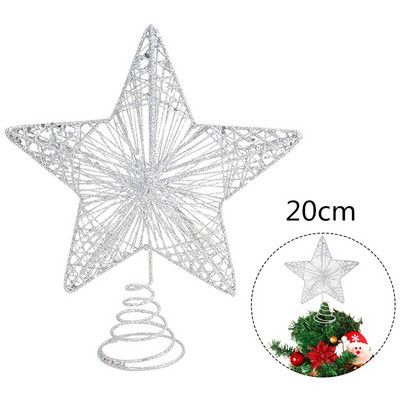 12 cm / 15 cm / 20 cm Kalėdų eglutė Geležinės žvaigždės viršus Išskirtinis geležinis meno ornamentas Naujųjų metų Kalėdų eglutė penkių taškų žvaigždės dekoro dovanos vaikams