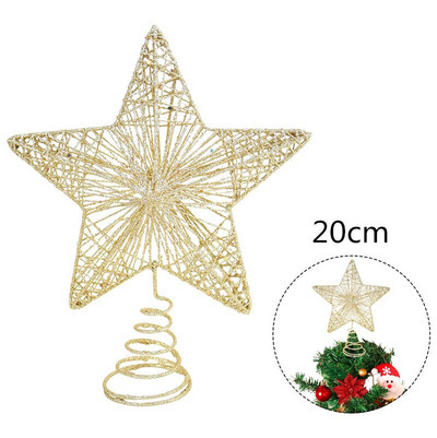 12 cm / 15 cm / 20 cm Kalėdų eglutė Geležinės žvaigždės viršus Išskirtinis geležinis meno ornamentas Naujųjų metų Kalėdų eglutė penkių taškų žvaigždės dekoro dovanos vaikams