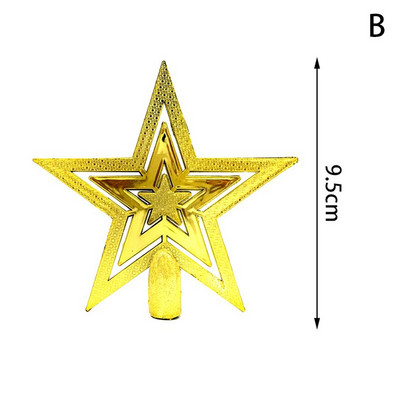 Zelta mirdzoši Ziemassvētku eglītes top dzelzs zvaigžņu Ziemassvētku rotājumi mājām Ziemassvētku eglīšu rotājumi Jaunais 2022. gads