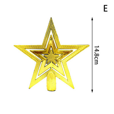 Zelta mirdzoši Ziemassvētku eglītes top dzelzs zvaigžņu Ziemassvētku rotājumi mājām Ziemassvētku eglīšu rotājumi Jaunais 2022. gads