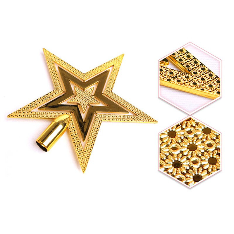 Zelta mirdzoši Ziemassvētku eglītes top dzelzs zvaigžņu Ziemassvētku rotājumi mājām Ziemassvētku eglīšu rotājumi Jaunais 2022. gads