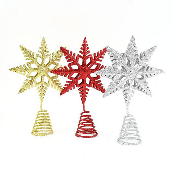 23 cm Коледна елха Коледна украса Метална коледна елха Снежинка Орнамент Новогодишен декор