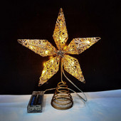 Dekoracija božićnog drvca Elegantni rekviziti LED zvjezdani ukras Božićna zvijezda Sjajni ukras Dekoracija za zabavu Potrepštine za zabavu