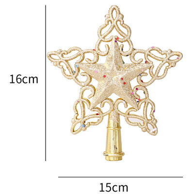 Fulgi de zăpadă Ornamente de stele pentru brad de Crăciun cu sclipici pentru brad de Crăciun pandantiv Decoratiuni de Crăciun pentru acasă Navidad Noel 2022