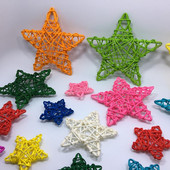 5kom/komplet Božićno drvce Zvjezdice od ratana Viseće dekoracije Kreativni set ukrasa od ratana za božićnu zabavu DIY dodaci za uređenje doma