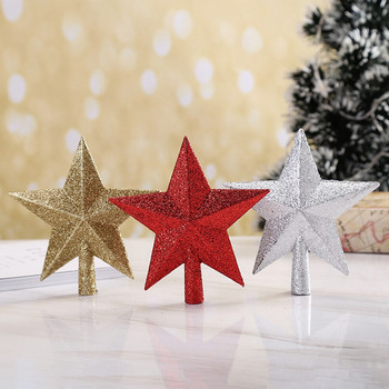 Златен блясък Коледна елха Връхна звезда Коледни декорации за дома Орнаменти връх на коледно дърво Navidad Нова година 2023 Natal Noel