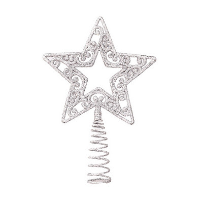 Kuum müük Jõulupuu Top Star Plastic Kuldne Sibul Roosa Fancy Tree Top Jõulupuu Tähe jõulukaunistused Kodu Noel