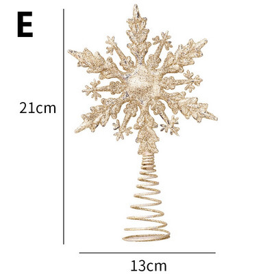 Umjetnička petokraka zvijezda, svjetlucavi vrh božićnog drvca, šuplji ukrasi, kućni božićni ukrasi za vjenčanje, novogodišnji ukrasi, privjesci