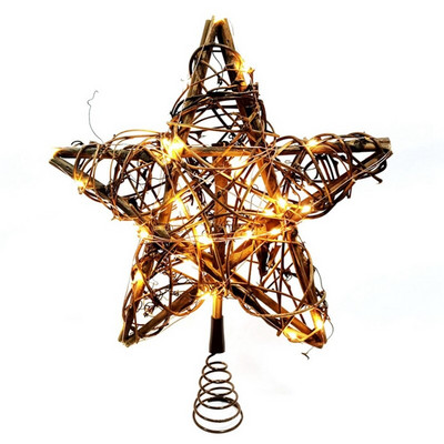 Iluminare LED Topper pentru brad de Crăciun Star Light Up Glitter Star Ornamente pentru brad de Crăciun Sărbători Petrecere de Crăciun Home Decoratiuni pentru dormitor