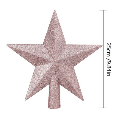 Iluminare LED Topper pentru brad de Crăciun Star Light Up Glitter Star Ornamente pentru brad de Crăciun Sărbători Petrecere de Crăciun Home Decoratiuni pentru dormitor