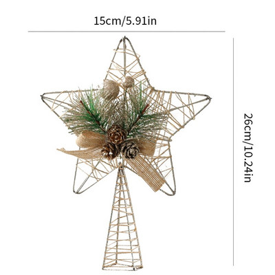 Iluminare LED Topper pentru brad de Crăciun Star Light Up Glitter Star Ornamente pentru brad de Crăciun Sărbători Petrecere de Crăciun Home Decoratiuni pentru dormitor