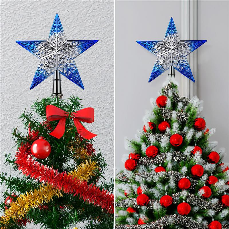Topper pentru brad de Crăciun Star Decoratiuni de Crăciun pentru brad Brad de Crăciun Ornamente de Crăciun Decor de Anul Nou Natal Noel
