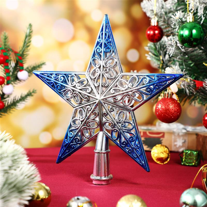 Topper pentru brad de Crăciun Star Decoratiuni de Crăciun pentru brad Brad de Crăciun Ornamente de Crăciun Decor de Anul Nou Natal Noel