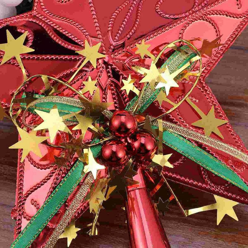 Pentagram Tree Topper Pjenušava Tree Topper Blagdanska jelka Toppers Božićna zvijezda Topper Svjetlucava božićna zvijezda