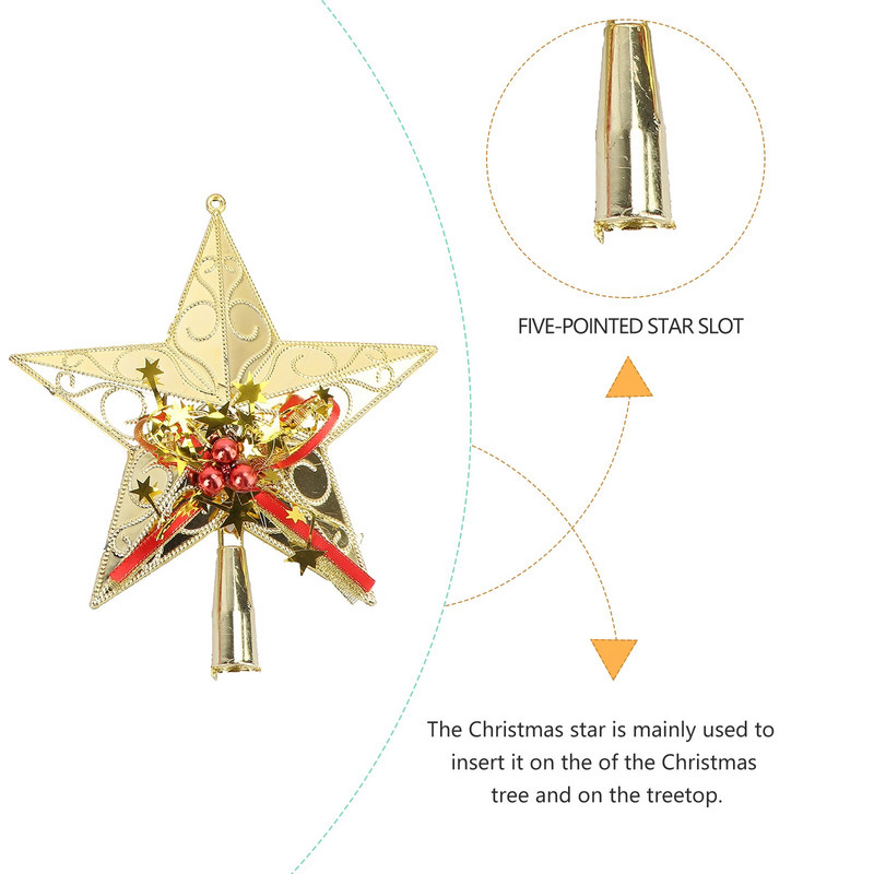 Pentagram Tree Topper Pjenušava Tree Topper Blagdanska jelka Toppers Božićna zvijezda Topper Svjetlucava božićna zvijezda