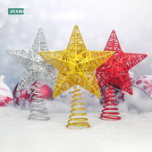 Išpardavimas Mirksintis Kalėdų eglutės viršus Geležinės žvaigždės Kalėdų puošmena Namai Kalėdų eglutės papuošalai Navidad Naujieji Metai Natal Noel