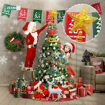 Разпродажба Мигащ връх на коледно дърво Желязна звезда Коледна украса Домашни украшения за коледно дърво Navidad Нова година Natal Noel