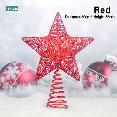 Išpardavimas Mirksintis Kalėdų eglutės viršus Geležinės žvaigždės Kalėdų puošmena Namai Kalėdų eglutės papuošalai Navidad Naujieji Metai Natal Noel