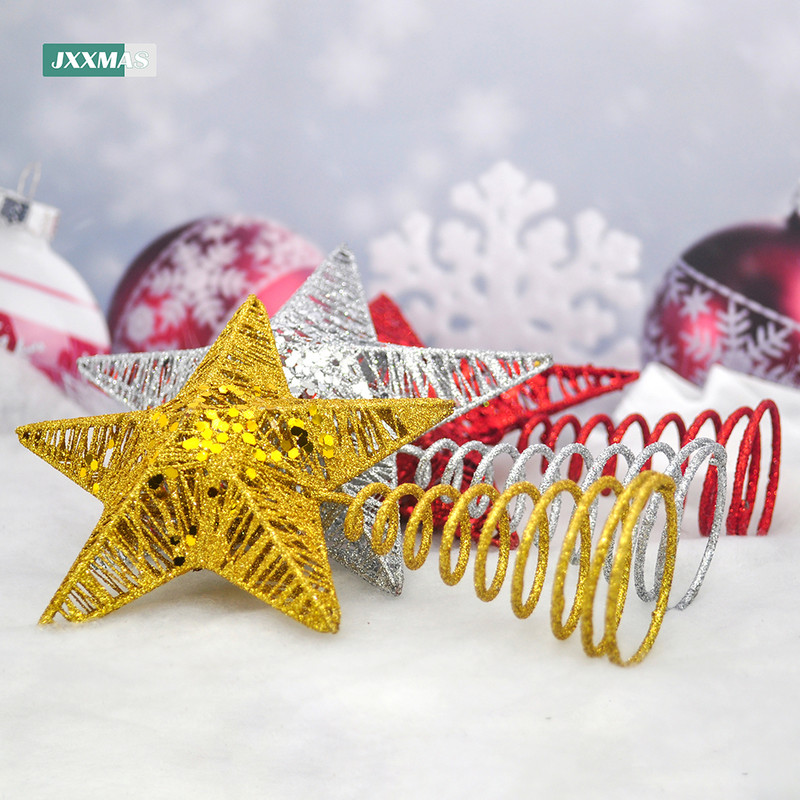 Išpardavimas Mirksintis Kalėdų eglutės viršus Geležinės žvaigždės Kalėdų puošmena Namai Kalėdų eglutės papuošalai Navidad Naujieji Metai Natal Noel