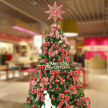 Коледна осем заострена звезда Tree Topper Коледно дърво Орнамент за домашно парти Декорация на проектор Коледно дърво Toppers