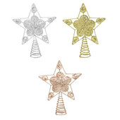 Metalni ukras za božićno drvce s petokrakom zvijezdom Dekoracija za svatove
