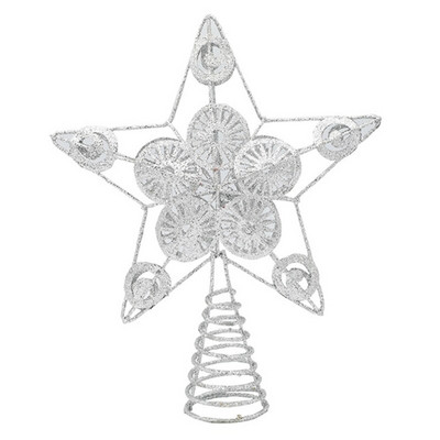 Metalni ukras za božićno drvce s petokrakom zvijezdom Dekoracija za svatove