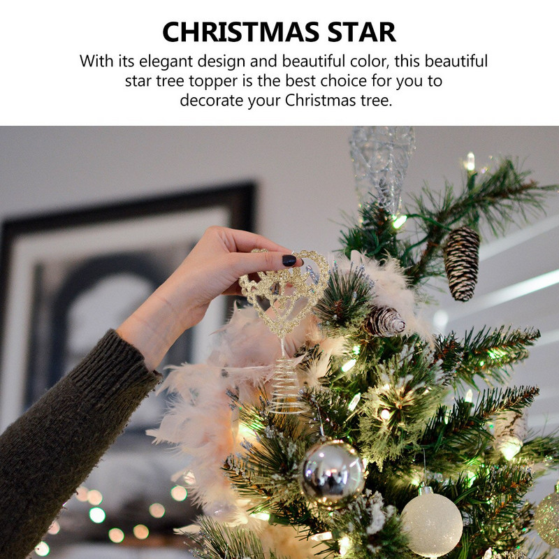 1 tk Star Festival Treetop Christmas Tree Top Top Jõulupuu kaunistus Jõulupuu ladvatäht Jõulupuu täht